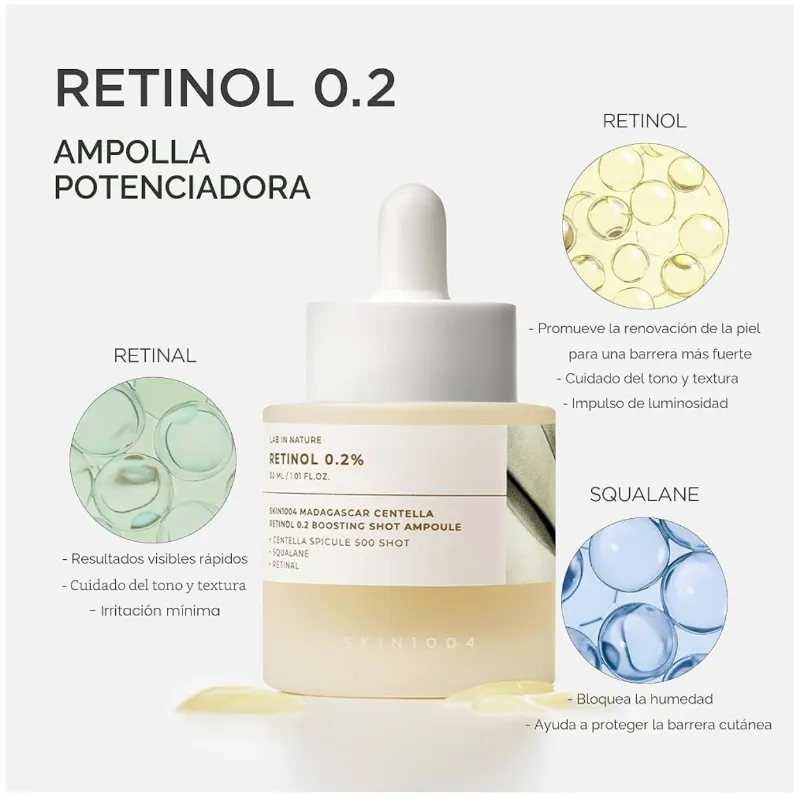 ✨ SKIN1004 MADAGASCAR CENTELLA RETINOL 0.2% BOOSTING SHOT AMPOULE – 30 ml ✨