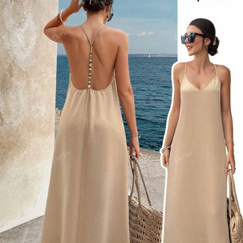 Vestido color beige 