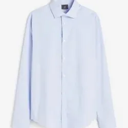 camisa azul de hombre mangas largas