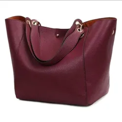 Bolso tipo cubo/ Burdeos 