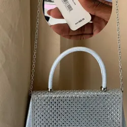 Cartera de vestir asas cortas y cadena Larga 