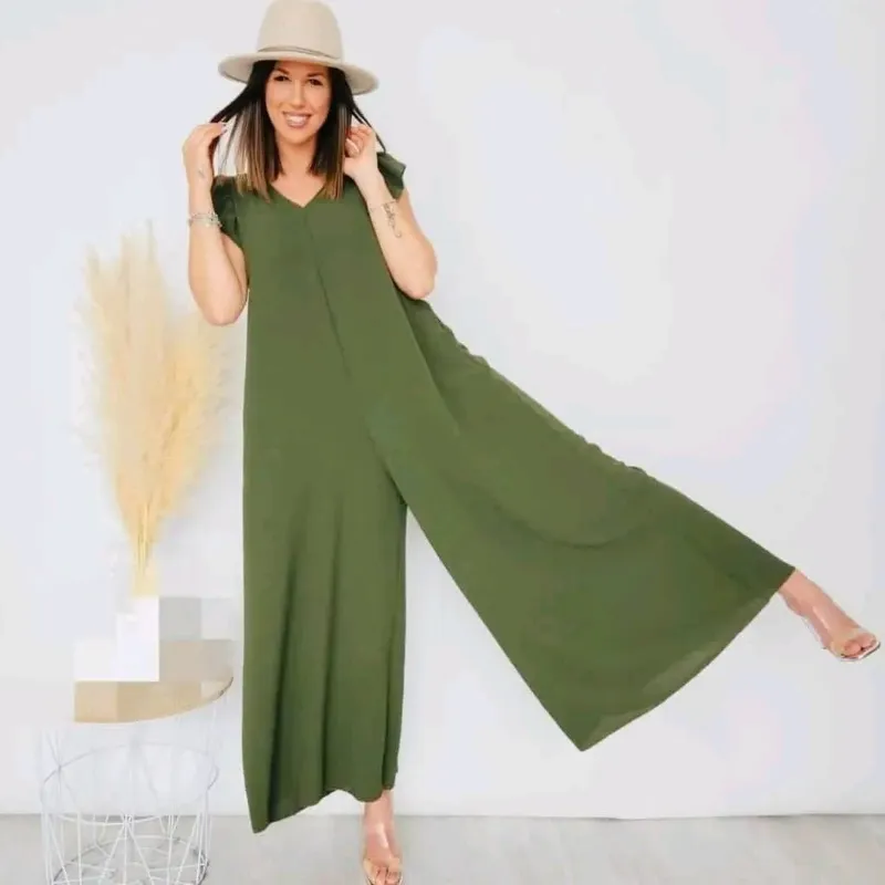 Mono pantalón color verde 