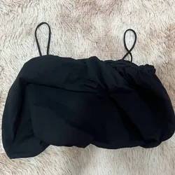 Top color negro de tirante 