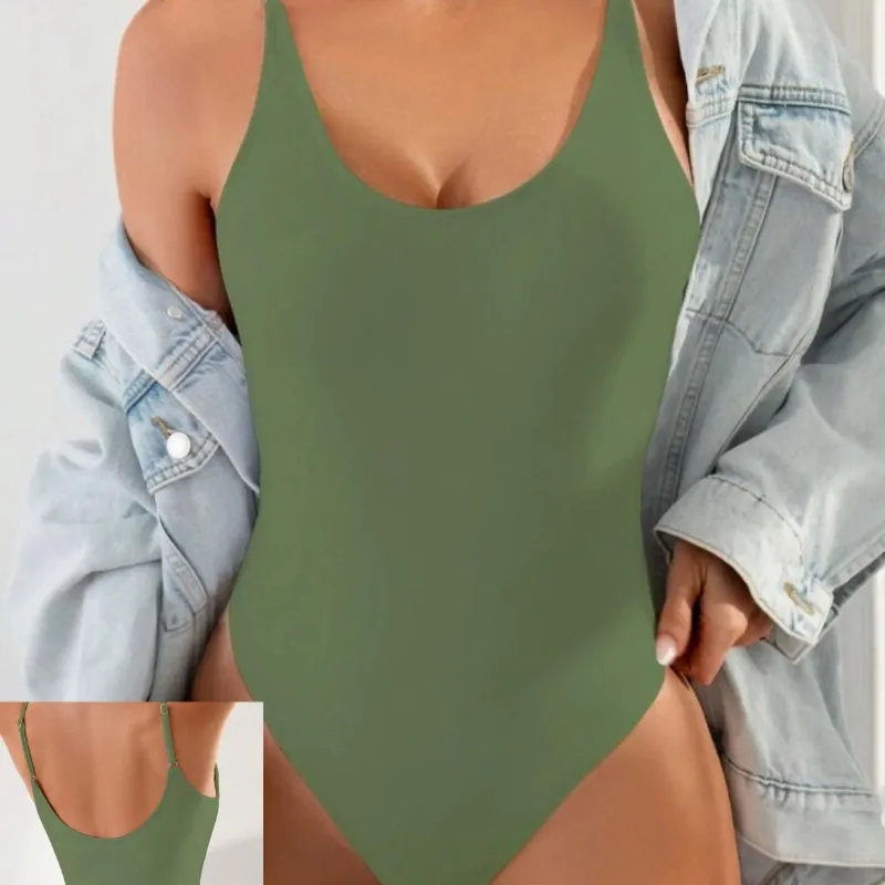 trusa enteriza color verde