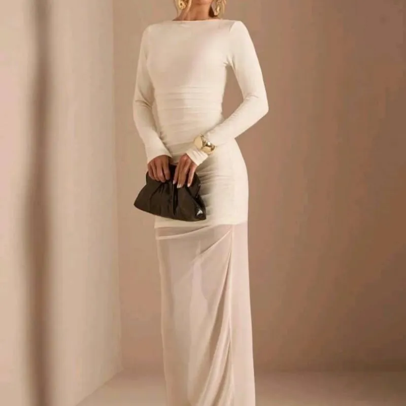 Vestido albaricoque largo 