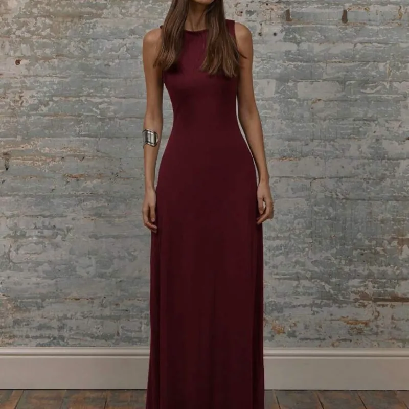 Vestido largo ajustado 