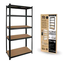 75880 - Estantería Modular Metálica con 5 Baldas 875kg Negro 90x40x180cm 7house 🚨🚨REBAJA PRECIO 70 usd🚨🚨