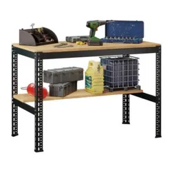 76199 - BANCO DE TRABAJO WORKFORGE CON 2 NIVELES 117X60X81CM 7 HOUSE