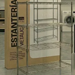 80409 - Estantería Metálica con 4 Baldas Ajustables 137x91.4x35.5cm 320Kg 7house