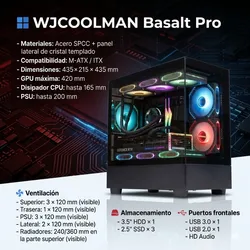 Chasis Pecera WJ coolman micro atx