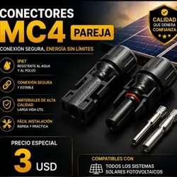 Conector mc4 panel solar