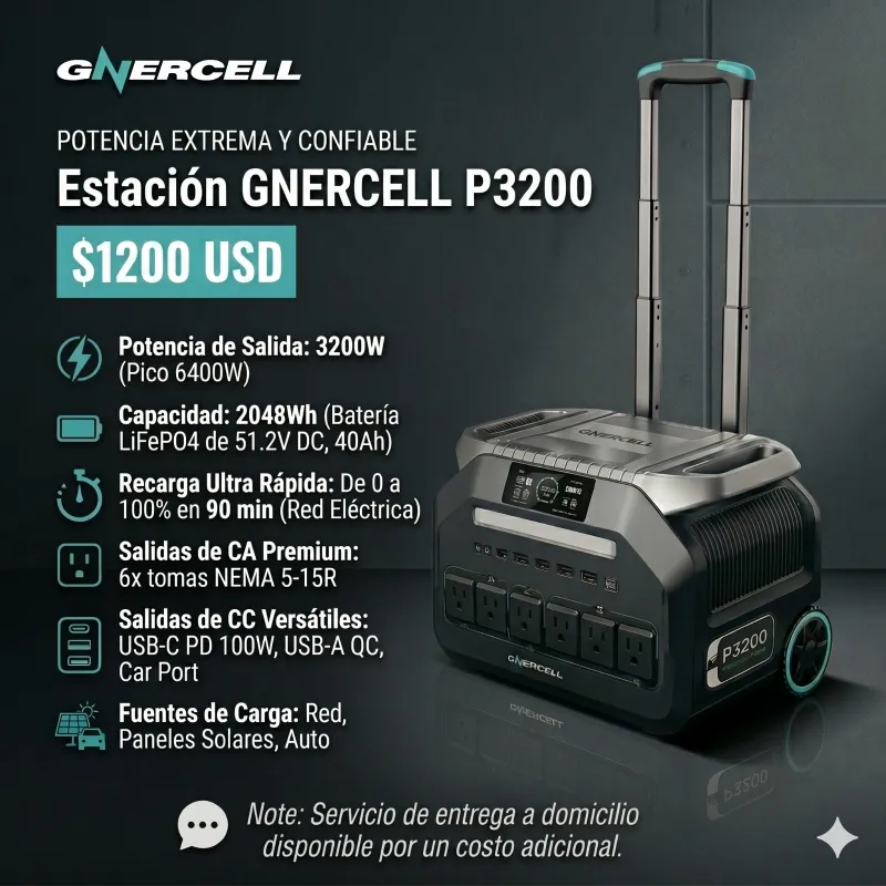 Estación de energía Genercell P3200