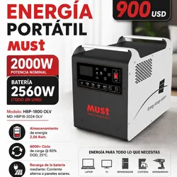 Estacion todo en uno Must 2.5kwh