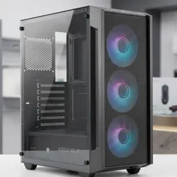Keep Out Caja M-Atx KO XC-200 RGB USB3 Black Glass