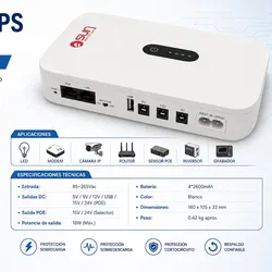 Mini DC UPS CON POE