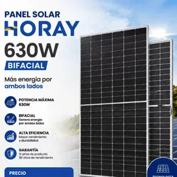 Panel solar 630w horay, Bifaciales