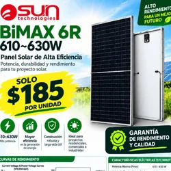 Paneles Solares sun Bimax 630w