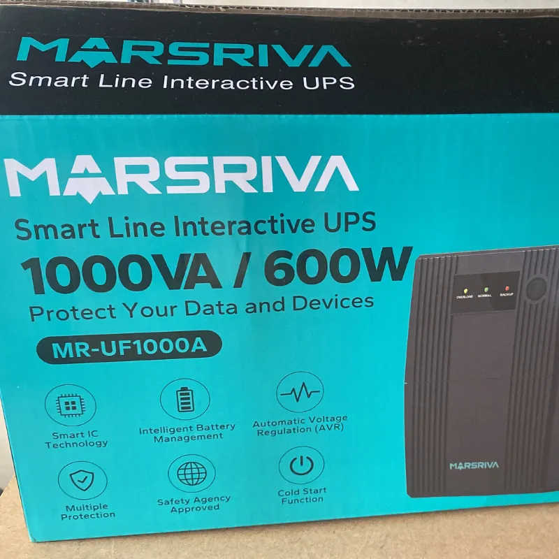 Ups backup Marsriva 1000VA / 600W Smart Line-Interactive, Bateria 12V / 9Ah