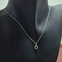 Piedra Ovalada Azul