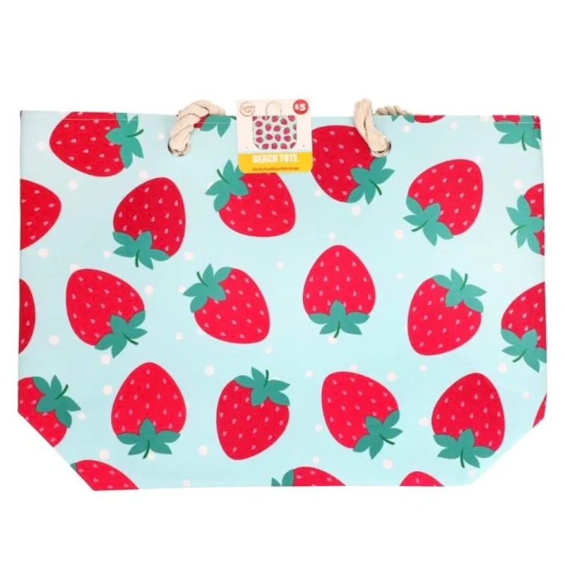 Bolso con estampado de fresas 