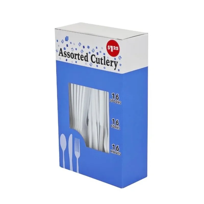 Cubiertos blancos para fiestas 