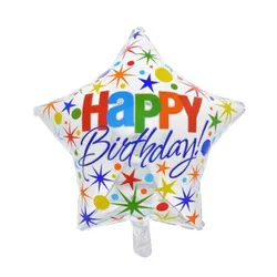 Globo forma estrella temática happy birthday 