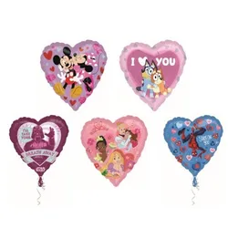 Globos forma corazón temática variada 