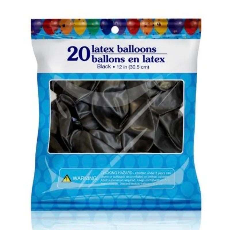 Paquete de globos negros 