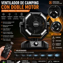 Ventilador de camping 2000mHa