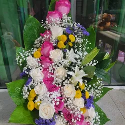 ARREGLO FLORAL CON ESPONJA!!!