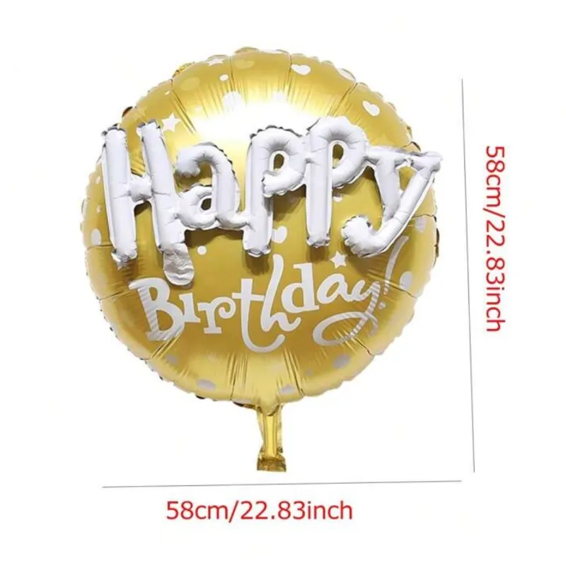 GLOBO DORADO HAPPY BIRTHDAY
