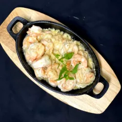 Camarones a la crema