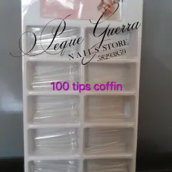 100 Tips coffin xxl transparente 