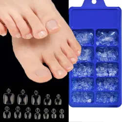 100 tips completos para los pies color transparente 
