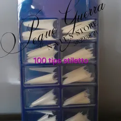 100 Uñas stiletto color natural 