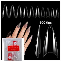 500 tips almond transparentes tamaño medio