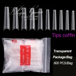 600 Tips coffin transparente xxl