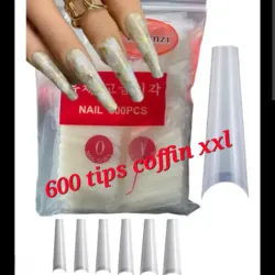 600 tips coffin xxl color natural 