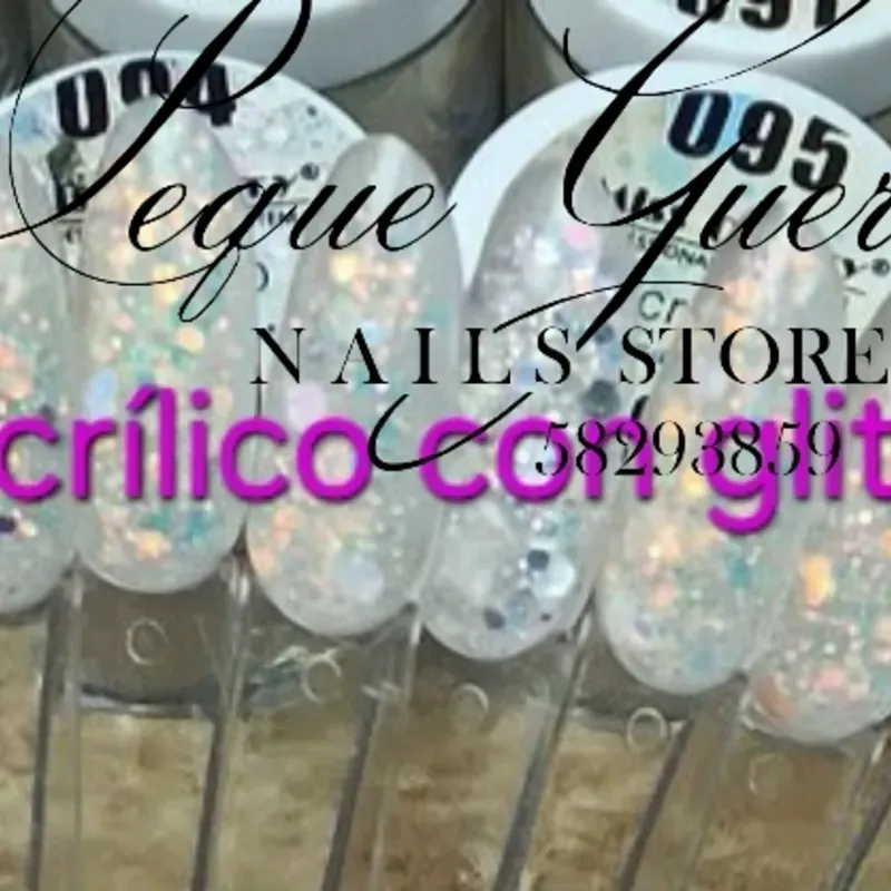 Acrílico con glitter 