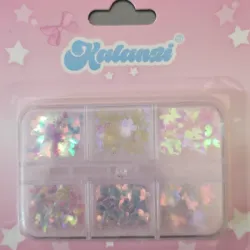 Caja de 6 espacios de 🦋 tornasol transparente 