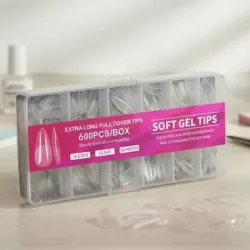 Caja de 600 tips full cover almond ( large)