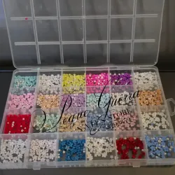 Cajas de 24 espacios con flores de resina 