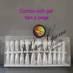 Combo soft gel tipo coffin 