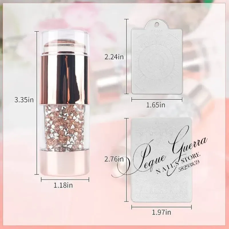 Cuño de silicona con dos placas para diseños