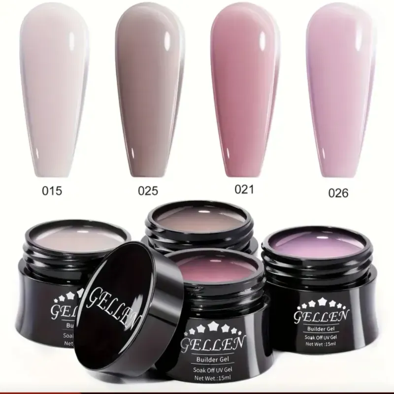 Gel de construcción de colores nud de media onza. Espeso