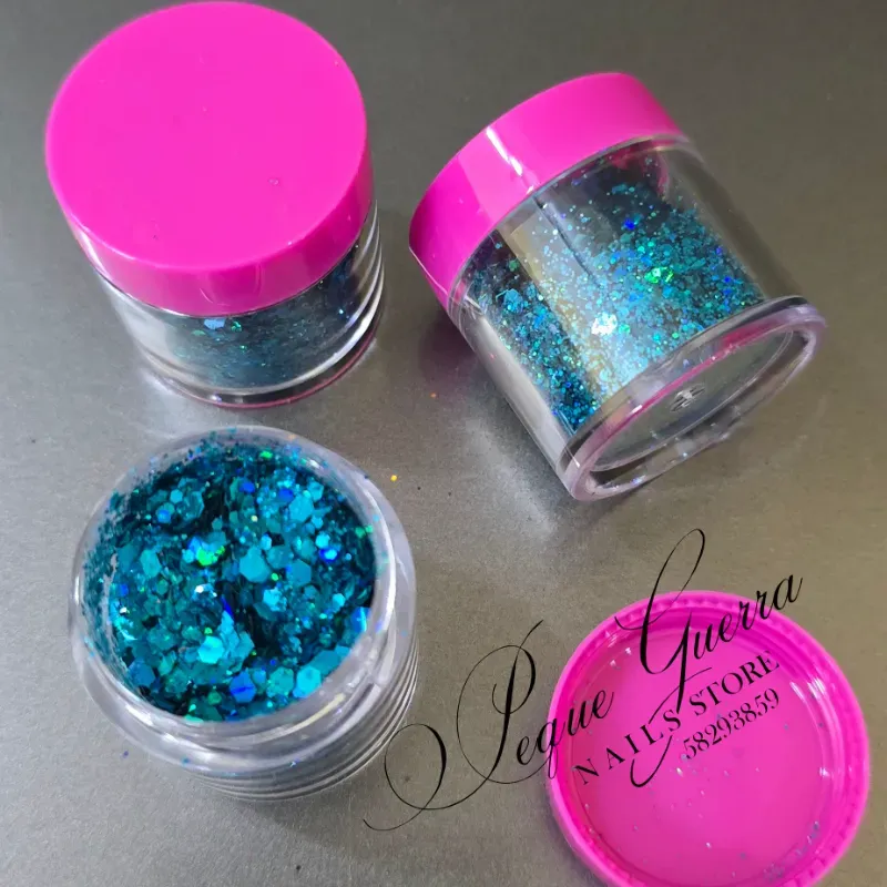 Glitter azul claro