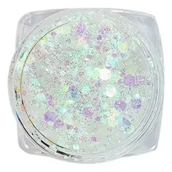 Glitter tornasol transparente