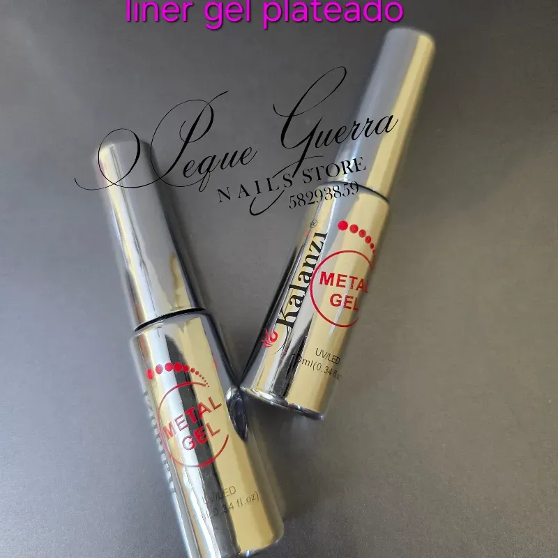 Liner gel plateado 