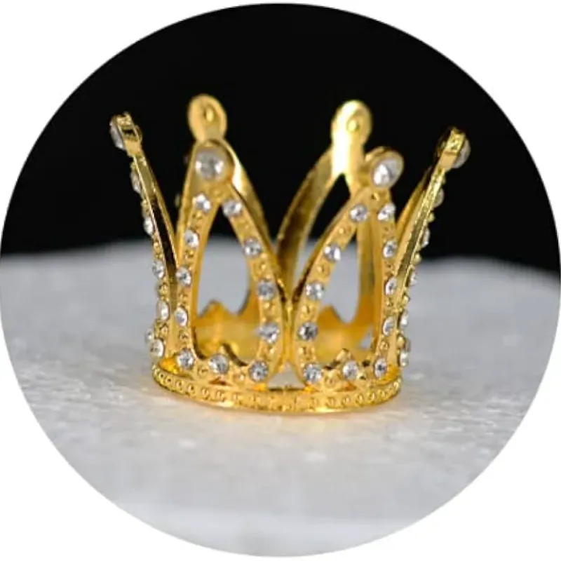 Mini corona dorada porta dappen 