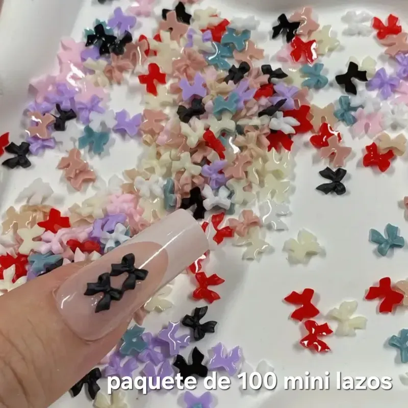Paquete con 100 mini lazos coquette